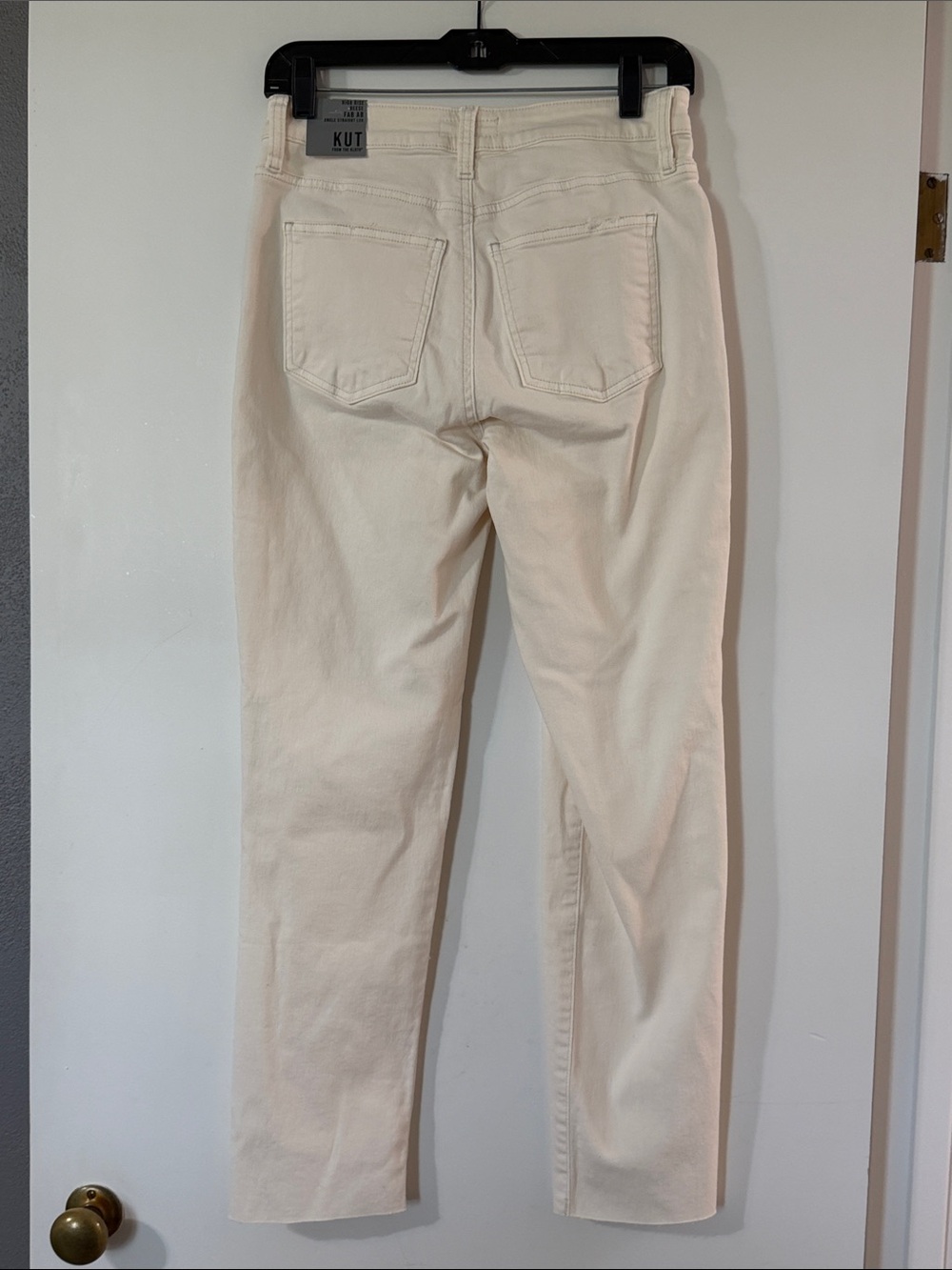 Kut from the Kloth Off-White Straight-Leg Jeans - Picture 5 of 10